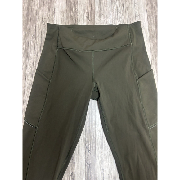 Lululemon Leggings Womens Size 8 Olive Green Yoga Athleisure Workout Casual - Picture 4 of 12